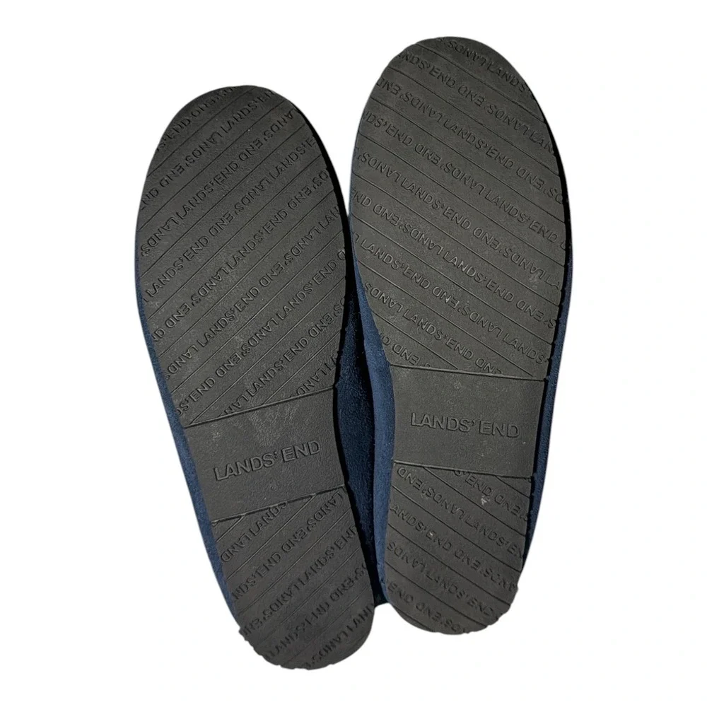 Lands end slip on suede moccasin flannel lined indoor / outdoor by lands end 8